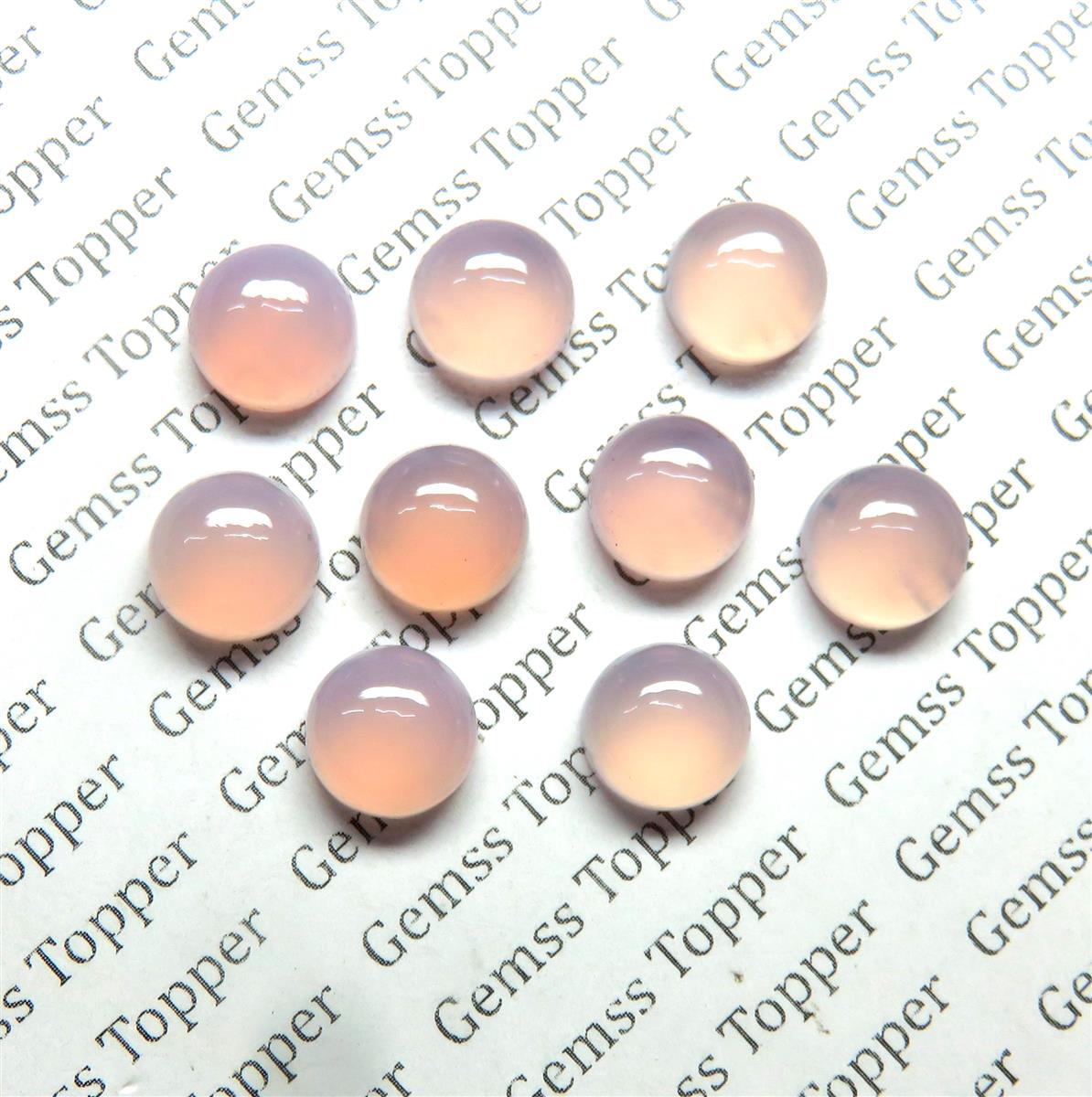 Rose Chalcedony 5x5 mm Round Cabochon